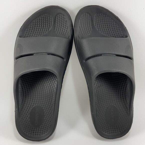 Oofos Ooahh Sport Slide Sandals Mens Size 8 Black Comfort Recovery, Womens 10 - Picture 6 of 9